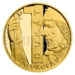 Tmata Zlat 1-dukt sv. Vclava se zlatm certifiktem 2023 - proof