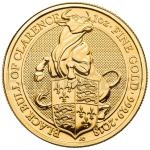 2018 - Velk Britnie - The Queen's Beasts - Black Bull 1 Oz Gold Bullion Coin