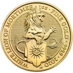 2020 - Velk Britnie - The Queen's Beasts - The White Lion 1 Oz Gold Bullion Coin