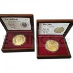 Czech & Slovak Two Czech 100-Ducats - Set of 2 Gold Medals Au 999,9 (697 g) - UNC