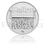 Czech Silver Coins 2017 - 200 CZK Foundation of Hollar, the Association of Czech Graphic Artists - UNC