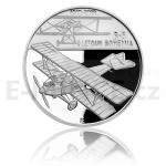 Czech Silver Coins 2019 - 200 CZK Construction of Bohemia B-5 Aeroplane - Proof