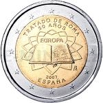 2- und 5-Euro Mnzen 2007 - 2  Spanien - 50 Jahre Rmische Vertrge - St.
