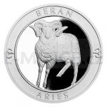 Tschechische Medailen Silver Medal Sign of Zodiac - Aries - Proof