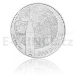 Tschechische Medailen Silver Half-a-Kilo Investment Medal Statutory Town of Pardubice - UNC