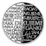 Tschechische Medailen Silver Medal "Thank you" - Proof