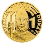 Narozen dtte Zlat 1-dukt sv. Vclava se zlatm certifiktem 2022 - proof