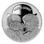 Tschechische Medailen Silver Ounce Medal L&S Milan Lasica and Jlius Satinsk - Proof