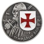 Tmata Stbrn medaile Rytsk dy - d templ - patina/smalt