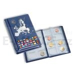 Coin Albums  Coin wallet with 12 coin sheets for 12 complete euro coin sets, blue 