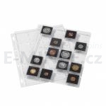 Coin Albums SNAP plastic sheets for 20 QUADRUM coin capsules, pack of 2