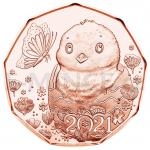 World Coins 2021 - Austria 5  Easter Chicken / Osterkken - UNC