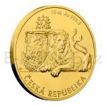 2017 - Niue 500 NZD Gold 10 oz investment Coin Czech Lion - Stand