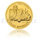 World Coins 2017 - Niue 5 NZD Gold 1/25 Oz Investment Coin Czech Lion - UNC