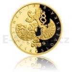 Czech Mint 2018 Gold Coin Fateful Eights - 1918 Establishment of Czechoslovakia - proof
