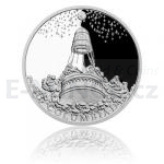Czech & Slovak Silver coin Fantastic World of Jules Verne - Moon cannon Columbiad - proof