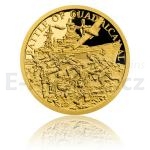 Niue Gold coin War year 1943 - Battle of Guadalcanal - proof