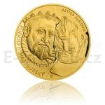 esk mincovna 2018 Zlat dvouuncov investin mince Rudolf II. Habsbursk a Magistr Kelley - proof