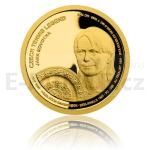 Zlat tvrtuncov mince esk tenisov legendy - Jana Novotn - proof
