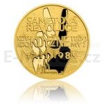 Archiv + vyprodan 2019 - Niue 10 NZD Zlat mince Cesta za svobodou - Sametov revoluce - proof