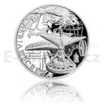 Zahrani 2019 - Niue 1 NZD Stbrn mince Vynlezy Leonarda da Vinci - Helikoptra - proof