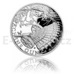 esko a Slovensko 2019 - Niue 1 NZD Stbrn mince Vynlezy Leonarda da Vinci - Kulomet - proof