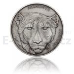 Tschechien & Slowakei 2019 - Niue 1 NZD Silver Coin Animal Champions - Cheetah - Stand