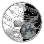 Czech & Slovak 2019 - Niue 1 NZD Silver Coin Solar System - the Moon - Proof