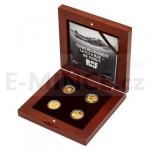 Gifts 2019 - Niue 40 $ Set of Four Gold Coins Czechoslovak Pilots RAF - No. 68 Squadron - proof