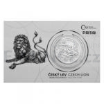 Czech Lion 2019 - Niue 2 NZD Silver 1 oz Bullion Coin Czech Lion Number 0053 - Reverse Proof