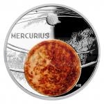 Astronomie a vesmr 2020 - Niue 1 NZD Stbrn mince Slunen soustava - Merkur - proof