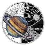 Astronomie a vesmr 2021 - Niue 1 NZD Stbrn mince Slunen soustava - Saturn - proof