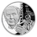esk mincovna 2020 2020 - Niue 1 NZD Stbrn mince Gniov 19. stol. - T. A. Edison - proof
