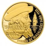 Niue 2020 - Niue 10 NZD Zlat tvrtuncov mince Na vlnch - Fernão de Magalhães - proof
