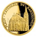Kultura a umn 2020 - Niue 5 NZD Zlat mince Plze - Katedrla sv. Bartolomje - proof