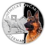 2021 - Niue 1 NZD Silver Coin Dog Breeds - German Shepherd / Deutscher Schaeferhund - Proof