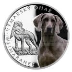 Tiere und Pflanzen 2022 - Niue 1 NZD Silver Coin Dog Breeds - Weimaraner - Proof