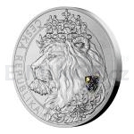 Silver 10 oz 2021 - Niue 25 NZD Silver 10oz Bullion Coin Czech Lion with Hologram - Standard