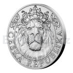 2022 - Niue 10 NZD Silver 5oz Bullion Coin Czech Lion - St.