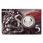 Silber 1 oz (Unze) 2022 - Niue 2 NZD Silver 1 oz Bullion Coin Czech Lion ANNIVERSARY - nummeriert PP