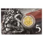 Silver 2022 - Niue 2 NZD Silver 1 oz Bullion Coin Czech Lion ANNIVERSARY Numbered Gilded - Proof