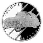 Dopravn prostedky 2023 - Niue 1 NZD Stbrn mince Na kolech - Motorov vozidlo Velorex - proof