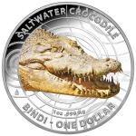 2013 - Australia 1 $ - Australian Saltwater Crocodile: Bindi 1oz - Proof