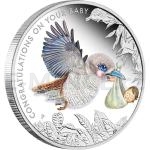 World Coins 2015 - Australia 0,50 $ Newborn Baby 1/2oz Silver Proof Coin