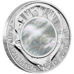Pro eny 2015 - Austrlie 1 $ Mince s Perlet / Australian White Mother of Pearl Shell - Proof