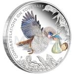 World Coins 2017 - Australia 0,50 $ Newborn Baby 1/2oz Silver Proof Coin