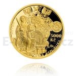Tschechische Goldmnzen 2020 - 5000 Kronen Burg Becov nad Teplou / Petschau - PP