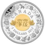 Tmata 2013 - Kanada 5 $ - Princ George: Royal Infant with Toys - proof