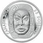 Kultura a umn 2014 - Kanada 25 $ - Matriarch Moon Mask - proof