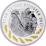 Zahrani 2017 - Niue 1 NZD Year of the Rooster (Rok Kohouta) - proof